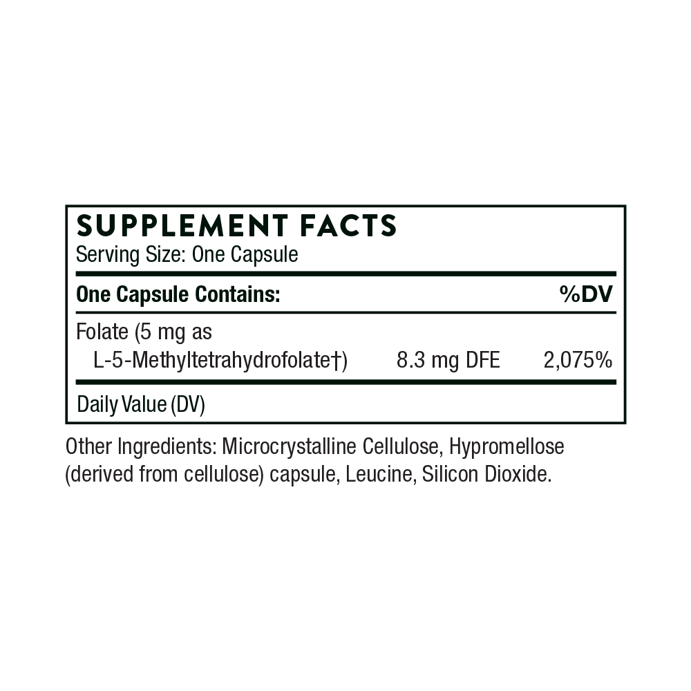 Thorne Nutritional 5-MTHF Active Folate Supplementation by Thorne Research