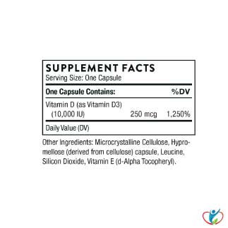 Thorne Nutritional Vitamin D-10,000 by Thorne Research