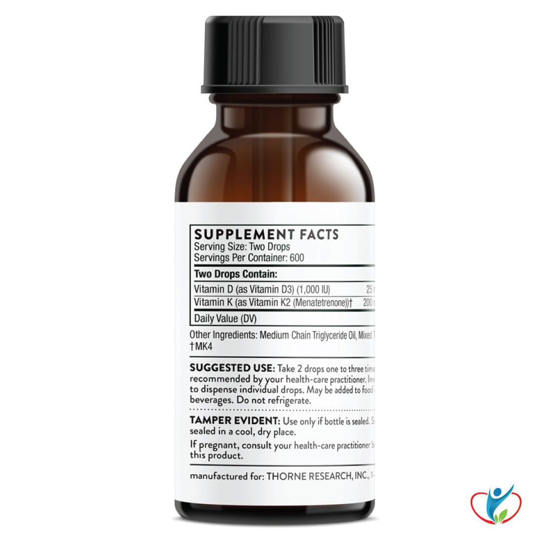 Thorne Nutritional Vitamin D/K2 Liquid by Thorne Research